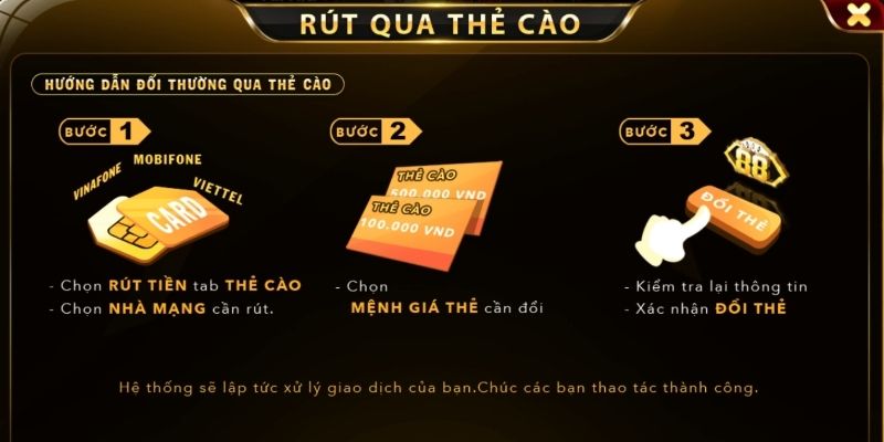 Rút tiền qua Thẻ cào