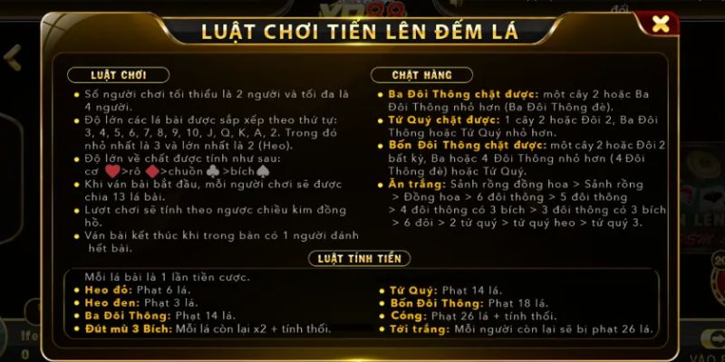 Hướng dẫn cách chơi tiến lên đếm lá tại Yo88